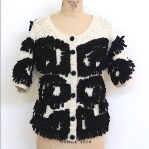 ANTHROPOLOGIE Shaggy Wanderer Chunky Knit Sweater